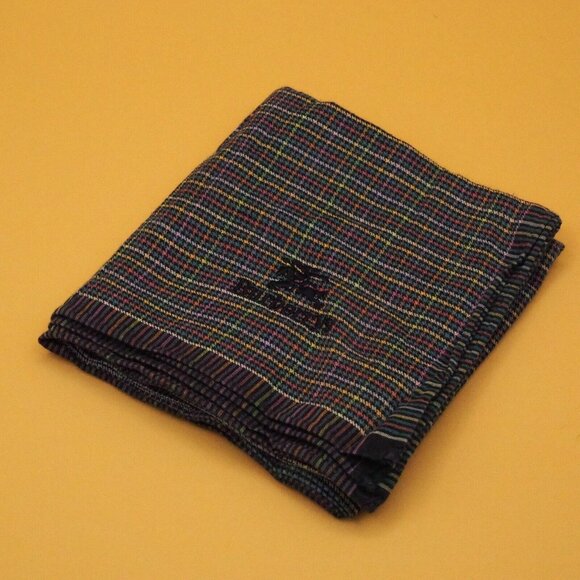 Rare Burberry Handkerchief Cotton Nova Check Women Green Elegant - Picture 3 of 3